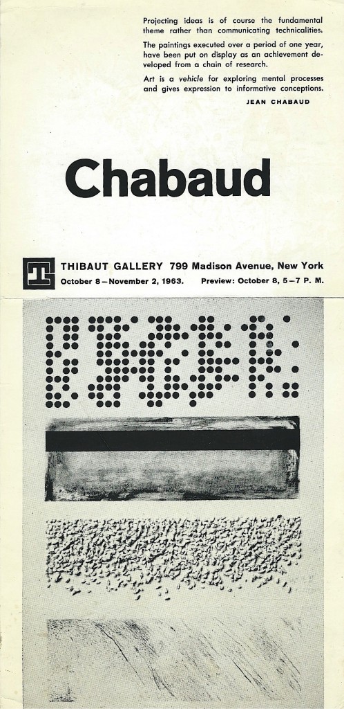 THIBAUT GALLERY NEW YORK 1963 - copie